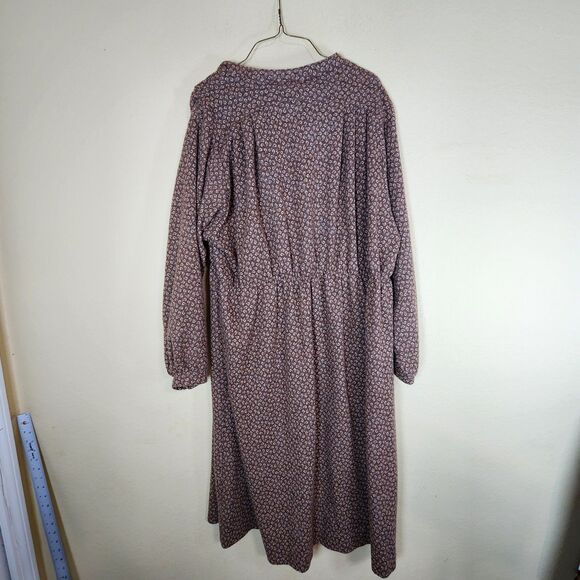 Vintage 1970's  women’s‎ Kay Windsor brown paisley wool XL dress Made in USA - Picture 10 of 10